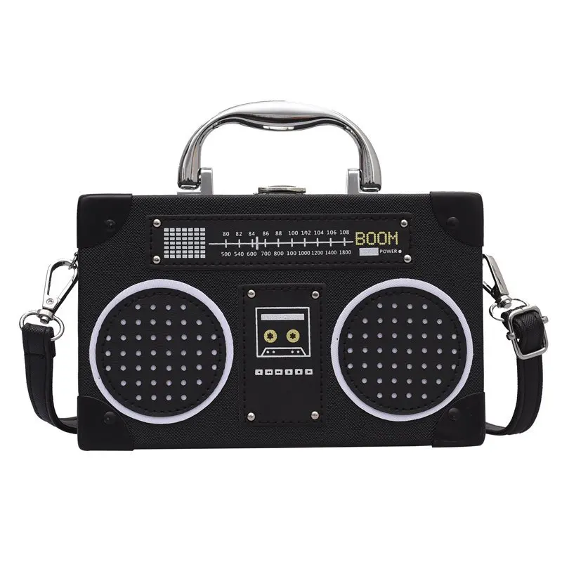 2021 new designer bag unique vintage black bucket cassette tape clutch purse clip clasp crossbody women handbag radio box bag
2021 new designer bag unique vintage black bucket cassette tape clutch purse clip clasp crossbody women handbag radio box bag