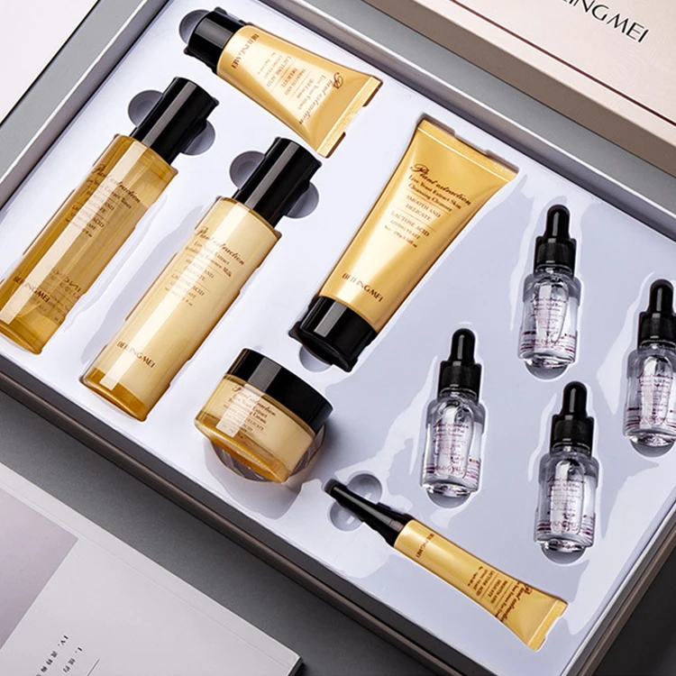 10 PCS Lactobionic Acid Yeast Repairing Facial Care Kit Moisturizing Anti Aging Cosmetic Skin Care Set, Customized color
10 PCS Lactobionic Acid Yeast Repairing Facial Care Kit Moisturizing Anti Aging Cosmetic Skin Care Set, Customized color