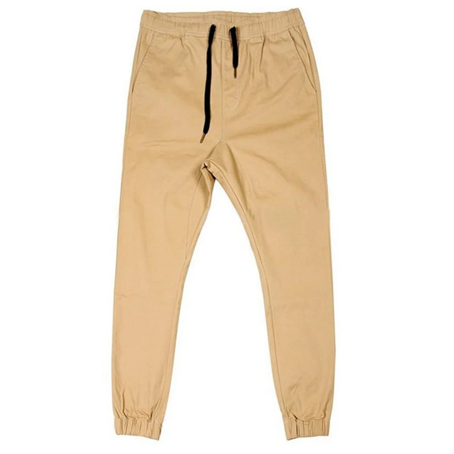 Wholesale Mens Twill Chino Cargo Baggy Sweatpants Slim Fit Jogger Pants Khaki Trousers For men