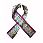 digital print 100% silk manual crimping long scarf custom design double layer scarves