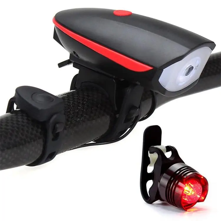 USB Rechargeable Cycling Head Light Lamp Bike Warning light LED Bicycle Front Light with Horn Alarm Bell, Customized
USB Rechargeable Cycling Head Light Lamp Bike Warning light LED Bicycle Front Light with Horn Alarm Bell, Customized