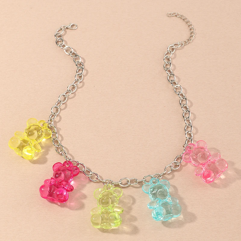 Fashion Crystal Jewelry Transparent Colors Bear Necklace Colorful Bear Pendant Necklace Jewelry For Girl
Fashion Crystal Jewelry Transparent Colors Bear Necklace Colorful Bear Pendant Necklace Jewelry For Girl