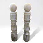 High quality control marble column white marble stair railing pillars