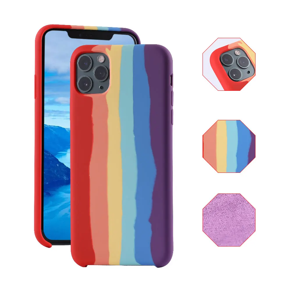 Custom Colorful Rainbow liquid silicone Cell Phone Case for iphone 11 pro max case for iphone 12 pro max Case
Custom Colorful Rainbow liquid silicone Cell Phone Case for iphone 11 pro max case for iphone 12 pro max Case