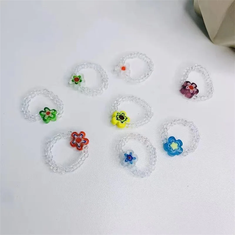 2021 Sailing Jewelry Cute Elastic Beads Transparent Resin Stacking Ring Geometric Stacked Glazed Flower Petals Ring
2021 Sailing Jewelry Cute Elastic Beads Transparent Resin Stacking Ring Geometric Stacked Glazed Flower Petals Ring