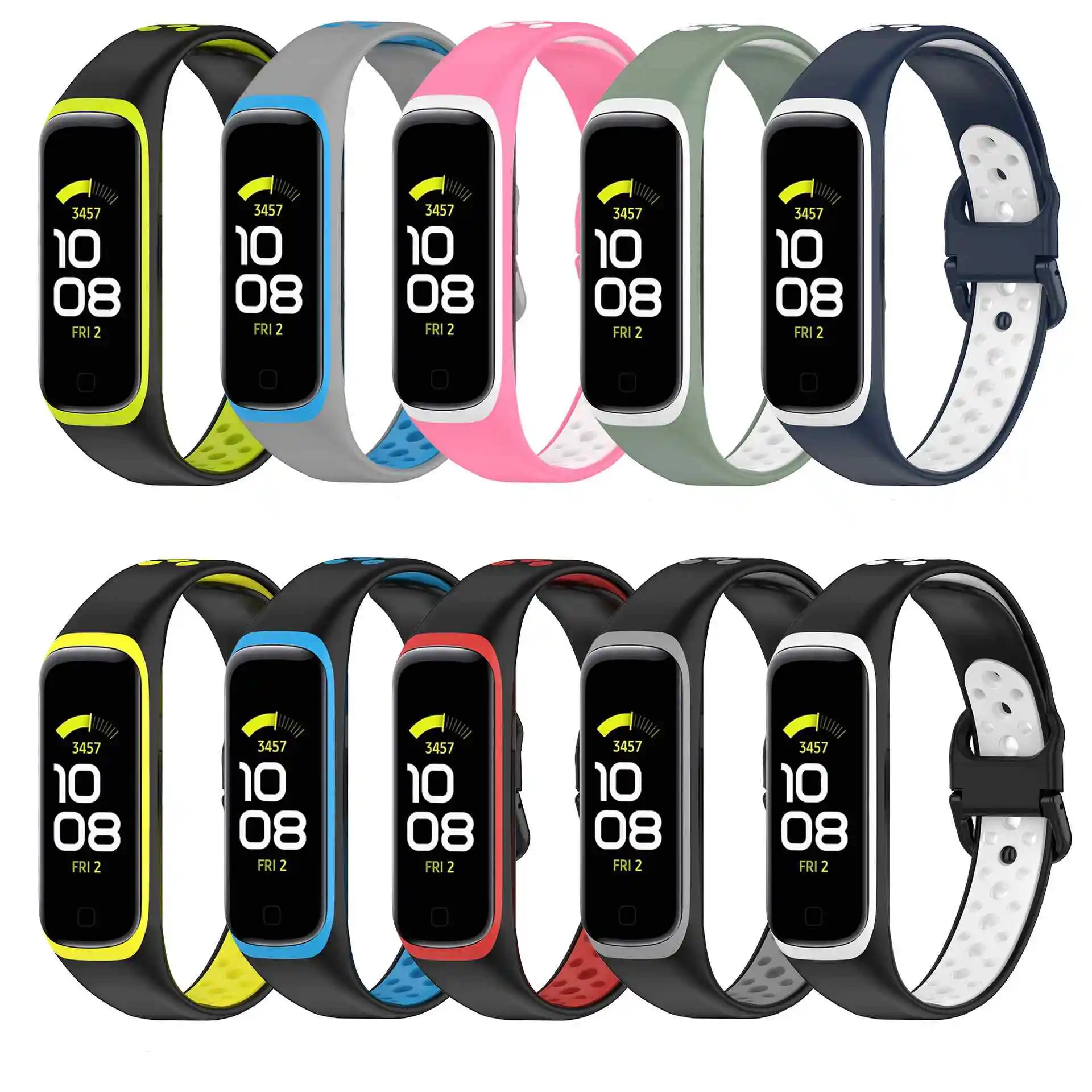Nbbelden Silicone Sports Double Color Galaxy Fit2 Strap Replacement Smartband Fitness Band For Samsung Galaxy Fit2 Wristband, 10 colors
Nbbelden Silicone Sports Double Color Galaxy Fit2 Strap Replacement Smartband Fitness Band For Samsung Galaxy Fit2 Wristband, 10 colors