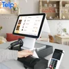 MDM system support Telpo Windows/Android OS restaurant pos stand tablet system with customer display