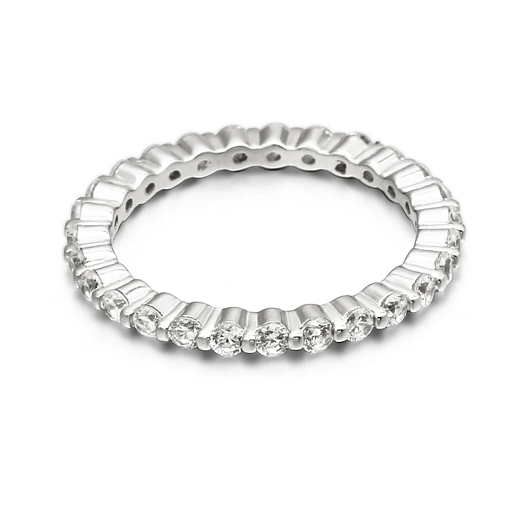 Minimalism unisex design s925 sterling silver full circle white zircon ring
Minimalism unisex design s925 sterling silver full circle white zircon ring