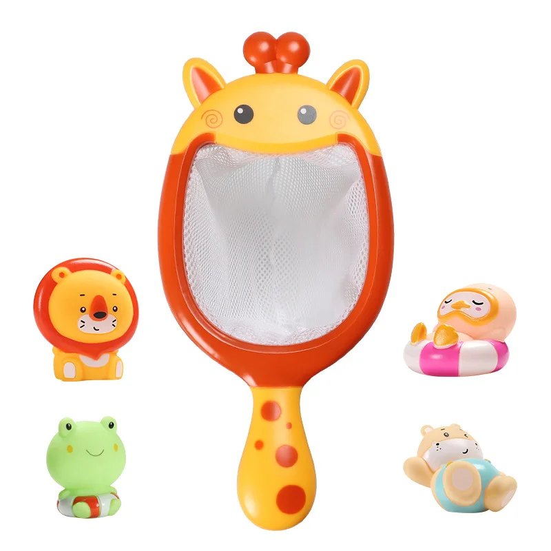 Baby bath toy lion spray net fishing giraffe children animal pinch music floating water, White
Baby bath toy lion spray net fishing giraffe children animal pinch music floating water, White