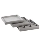 multifunction leather jewelry display tray