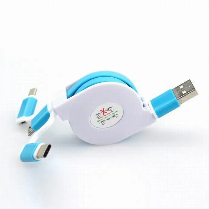 Wholesale telescopic three in one 2.4a data line for apple type-c android retractable fast charging cable, 5 colors
Wholesale telescopic three in one 2.4a data line for apple type-c android retractable fast charging cable, 5 colors