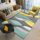 High quality 3D printing geometric design plain sofa bay window living room carpet