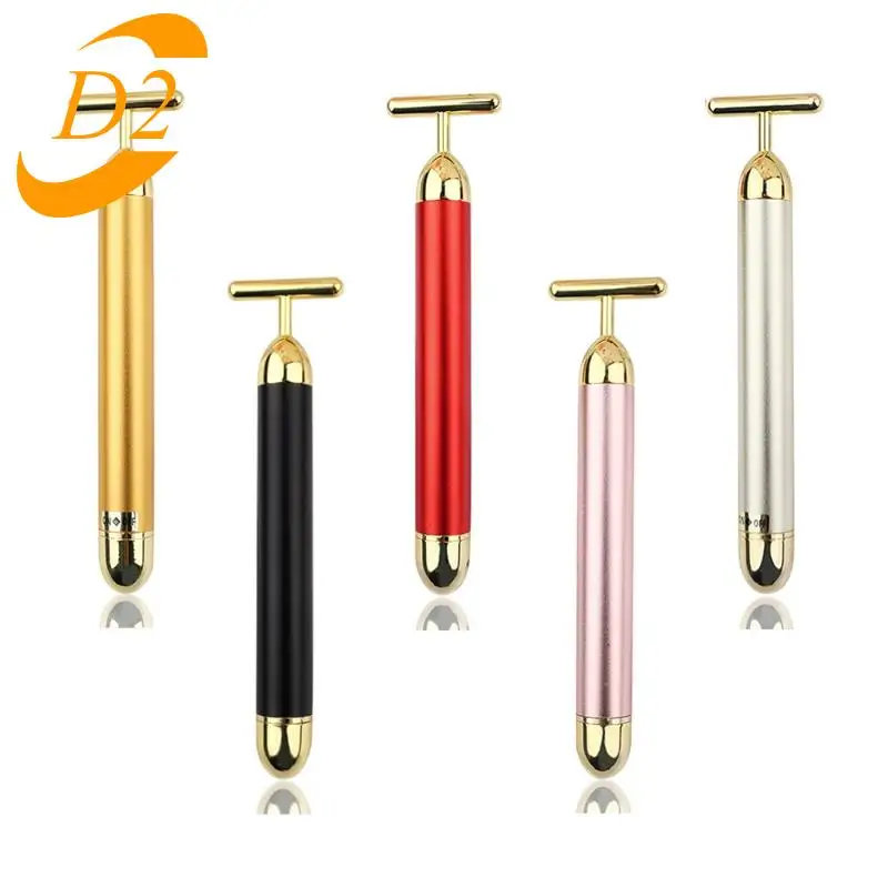 24k Gold Vibrating Facial Slimming Face Beauty Bar Pulse Firming Facial Roller Massager Lift Skin Tightening Wrinkle Stick
24k Gold Vibrating Facial Slimming Face Beauty Bar Pulse Firming Facial Roller Massager Lift Skin Tightening Wrinkle Stick