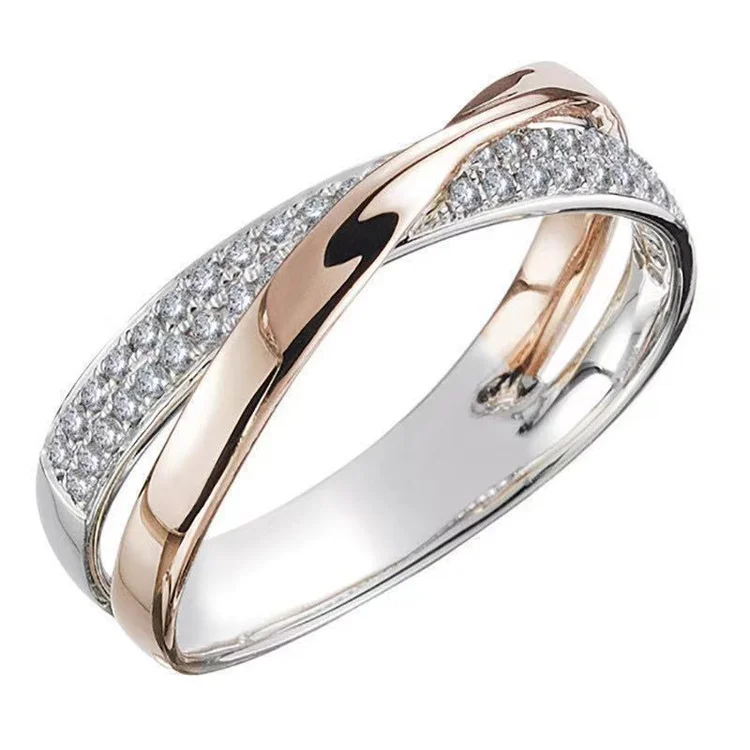 Hot Sale Simple Two Tone X Shaped Newest Cross Women Jewelry Finger Engagement Rings
Hot Sale Simple Two Tone X Shaped Newest Cross Women Jewelry Finger Engagement Rings