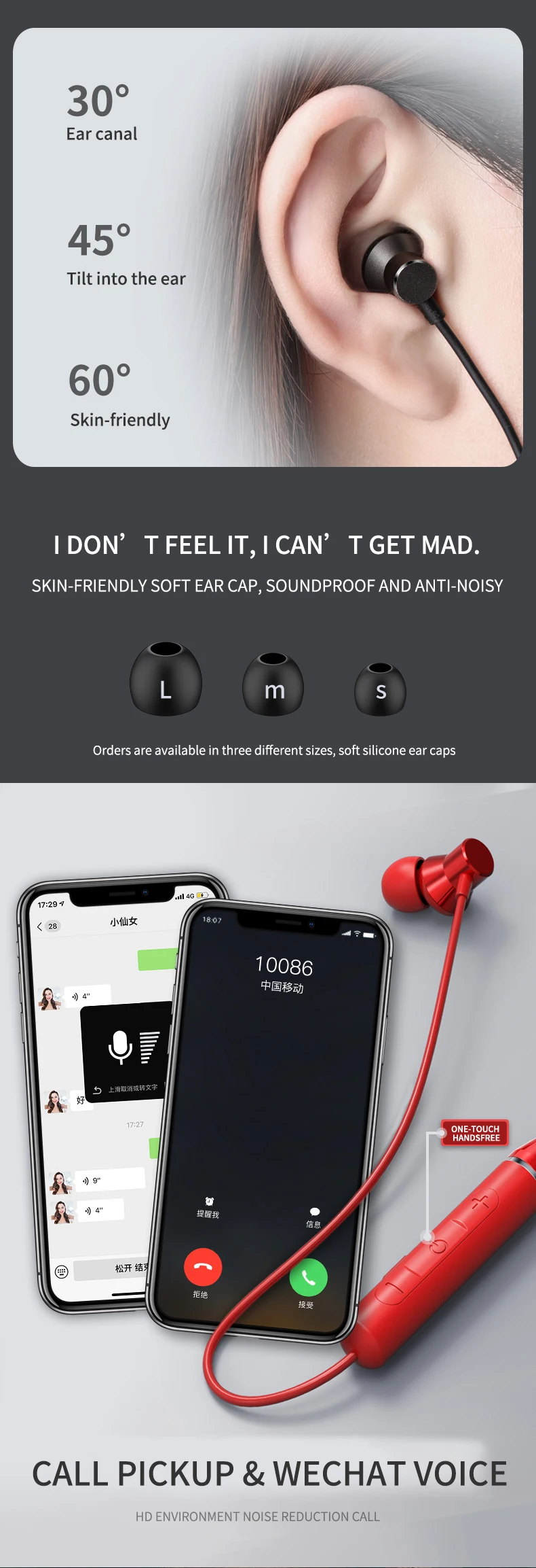 Lenovo hanging ear collar long standby battery Blue tooth wireless unisex waterproof and sweat-proof sports headphones - ANKUX.COM