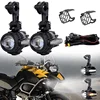 OVOVS Motorcycle LED Auxiliary Lights 40W 4000LM Spot Driving Fog Light with DRL Turn Signal for BMW Honda