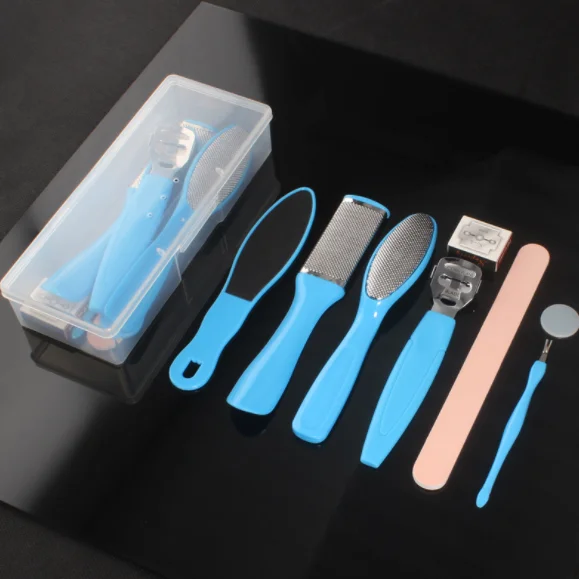 8 in 1 Double-sided Sandpaper Brush Stainless Steel Foot File Dead Skin Scraper Dead Skin Fork ToeNail Polish Strip Pedicure set
8 in 1 Double-sided Sandpaper Brush Stainless Steel Foot File Dead Skin Scraper Dead Skin Fork ToeNail Polish Strip Pedicure set