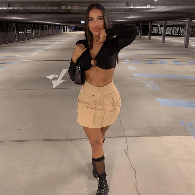 New Arrival Chic Fashion Y2k High Wasit Ladies Skirt 2021 Streetwear Gothic Female Mini Short Skirts, Khaki
New Arrival Chic Fashion Y2k High Wasit Ladies Skirt 2021 Streetwear Gothic Female Mini Short Skirts, Khaki