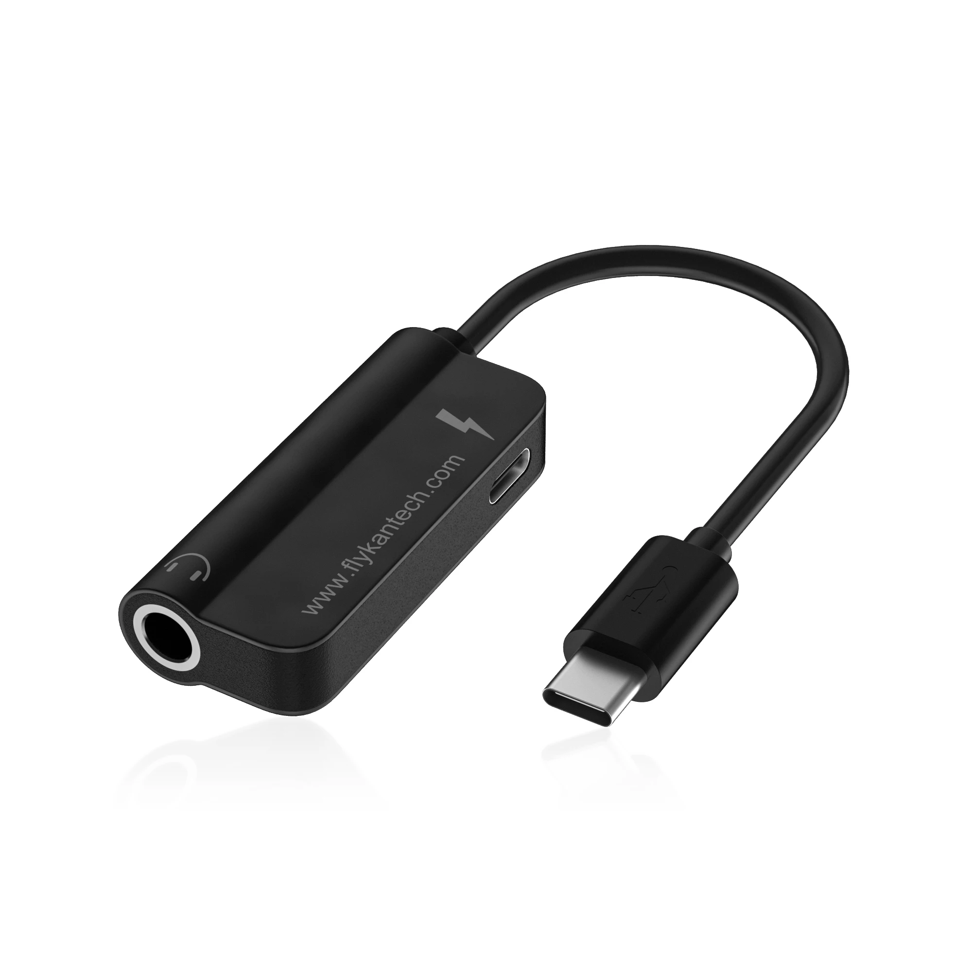Fly Kan 2-in-1 USB-C PD Headphone Jack Adapter, Type C to 3.5mm Audio and Charger Adapter, Black
Fly Kan 2-in-1 USB-C PD Headphone Jack Adapter, Type C to 3.5mm Audio and Charger Adapter, Black