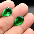 Pear cut Emerald Colombian artificial Loose Gemstones Green Color Emerald Stone Prices