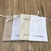 Custom Natural Small Linen Cloth Gift Drawstring Bag