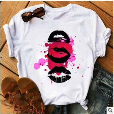2020 New Lovely Lips Gesture Print T Shirt Women 100% Cotton O Neck Short Sleeve Summer T-Shirt, Customized color
2020 New Lovely Lips Gesture Print T Shirt Women 100% Cotton O Neck Short Sleeve Summer T-Shirt, Customized color