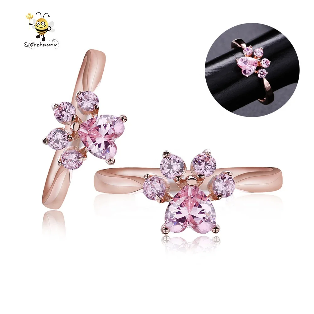 Slovehoony Pink Stone Paw Rings Rose Gold Adjustable Wedding rings for Silver 925 Jewelry Fine Jewelry Girl Jewelry Wholesale
Slovehoony Pink Stone Paw Rings Rose Gold Adjustable Wedding rings for Silver 925 Jewelry Fine Jewelry Girl Jewelry Wholesale