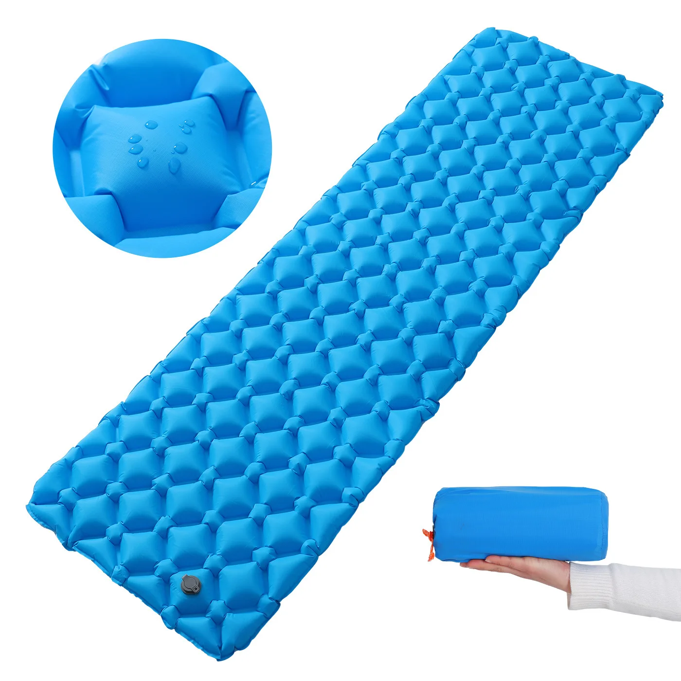 40D Nylon TPU Super Lightly Step On Inflatable Sleeping Pad Air Pad Camping Sleeping Pad
40D Nylon TPU Super Lightly Step On Inflatable Sleeping Pad Air Pad Camping Sleeping Pad