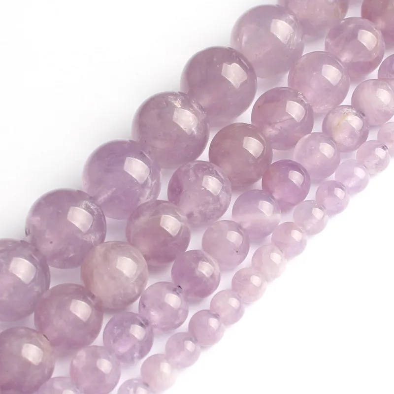 Fashion Light Purple Quartz Stone Loose Beads Smooth Lavender Amethyst Beads for Jewelry Making DIY Bracelet
Fashion Light Purple Quartz Stone Loose Beads Smooth Lavender Amethyst Beads for Jewelry Making DIY Bracelet