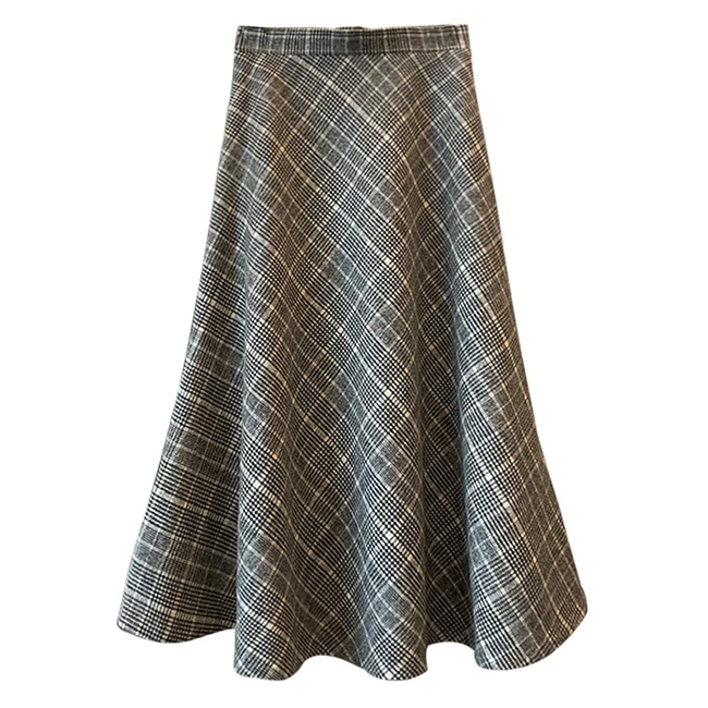 High-class gray plaid woolen skirt printed wool a-line skirt with large swing umbrella skirt women autumn and winter
High-class gray plaid woolen skirt printed wool a-line skirt with large swing umbrella skirt women autumn and winter