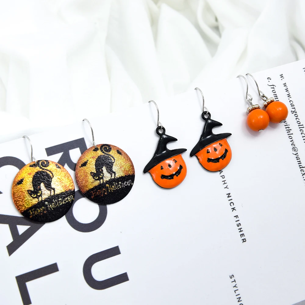 Veijer Cartoon Party Jewelry Acrylic Earrings For Women Wizard Hat Pumpkin Halloween Earrings Set, Multi
Veijer Cartoon Party Jewelry Acrylic Earrings For Women Wizard Hat Pumpkin Halloween Earrings Set, Multi