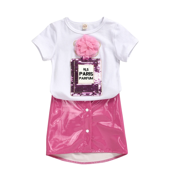 Factory Price Two Piece Girls Kids Floral Shirts With PU Skirts Children Clothes Outfits Set Children Boutique Clothes
Factory Price Two Piece Girls Kids Floral Shirts With PU Skirts Children Clothes Outfits Set Children Boutique Clothes