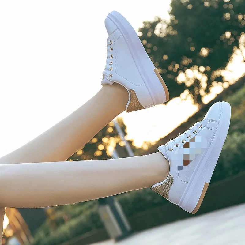 New all-match leather waterproof shoes DR Little Bee Women White Flat Sneakers Golden Casual Shoes Men and Women, Gold/silver
New all-match leather waterproof shoes DR Little Bee Women White Flat Sneakers Golden Casual Shoes Men and Women, Gold/silver
