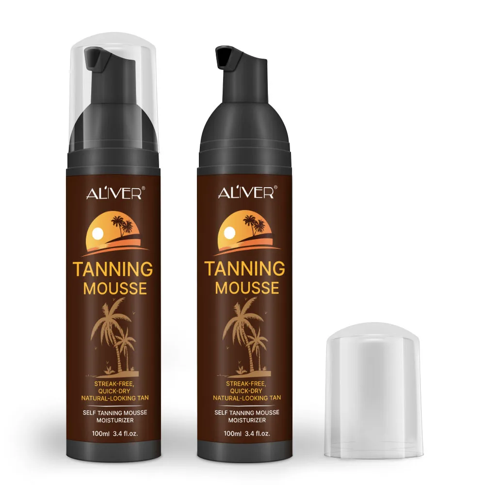 

100ml indoor tanning lotion Private Label Instant Body Sunless Tanning mouse Self Tanner for skin Natural Bronze Tan Maker