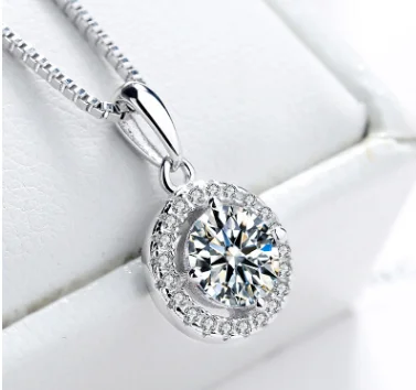 Women jewelry 925 sterling silver fashion round Full Diamond Pendant Necklace For Lover
Women jewelry 925 sterling silver fashion round Full Diamond Pendant Necklace For Lover
