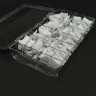 Nail Full Nails 500P White Artificial Nail Tip ABS Full Cover Square Salon Nails