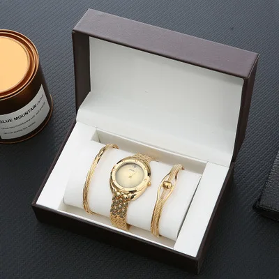 Fashion New Lady hand watch women Watch Bracelet 3pcs Set Gift Box fashion ladies bracelet watch, As pic
Fashion New Lady hand watch women Watch Bracelet 3pcs Set Gift Box fashion ladies bracelet watch, As pic