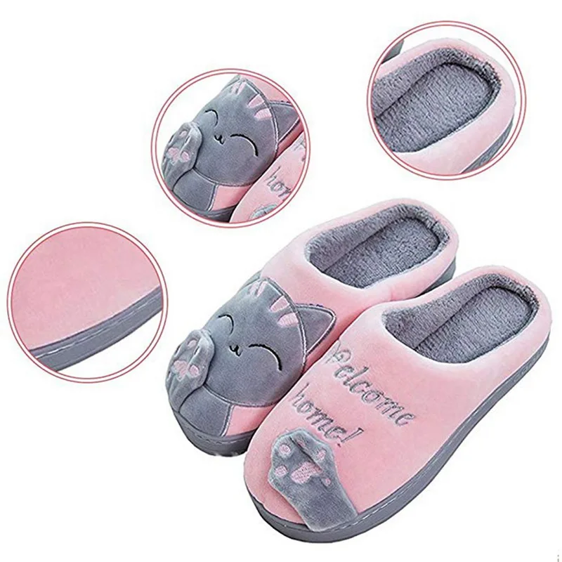 Dropshipping Women Winter Home Slippers Cartoon Cat Shoes Soft Winter Warm House Slippers Indoor Bedroom Lovers
Dropshipping Women Winter Home Slippers Cartoon Cat Shoes Soft Winter Warm House Slippers Indoor Bedroom Lovers