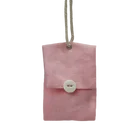 Luxury Pink Cotton Linen Velvet Cloth Travel Gift Bag Jewelry Pouch With Button