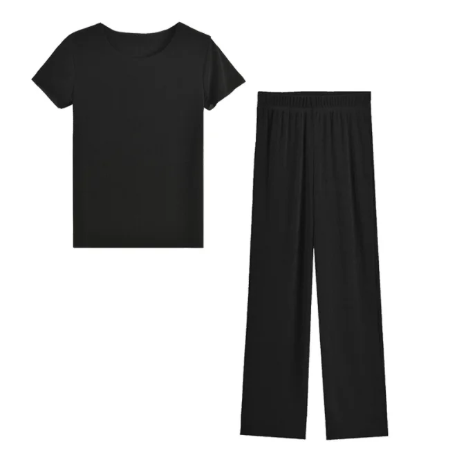 Plus Size Solid Colors Casual Ice Silk Womens Pajama Suits for Summer ZGJ-0276
Plus Size Solid Colors Casual Ice Silk Womens Pajama Suits for Summer ZGJ-0276