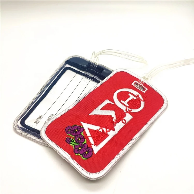 Ready to Ship High Quality Embroidery Luggage Tag Travel label Personalized luggage tag, Pantone color 
Ready to Ship High Quality Embroidery Luggage Tag Travel label Personalized luggage tag, Pantone color