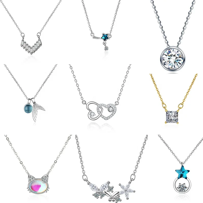 V&R Wholesale Trendy Handmade Agate Diamond White Gold Plated 925 Sterling Silver Jewelry Necklace For Women, Customized
V&R Wholesale Trendy Handmade Agate Diamond White Gold Plated 925 Sterling Silver Jewelry Necklace For Women, Customized