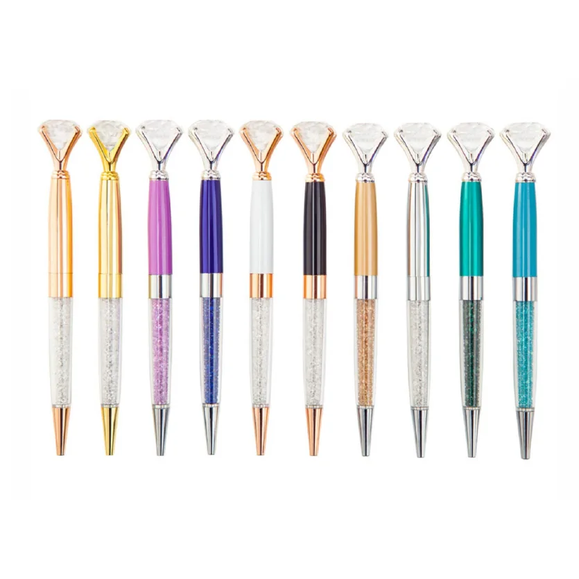 New DIY 19 carat luxury big huge diamond rotating metal pen custom Logo crystal decorative gift decorated ballpoint pens
New DIY 19 carat luxury big huge diamond rotating metal pen custom Logo crystal decorative gift decorated ballpoint pens