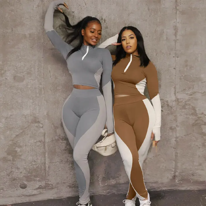 FS3347A New style female sporty workout active wear matching color high-waisted buttock lift yoga suit for women
FS3347A New style female sporty workout active wear matching color high-waisted buttock lift yoga suit for women