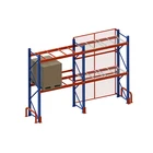 Warehouse blue and orange heavy duty pallet racking