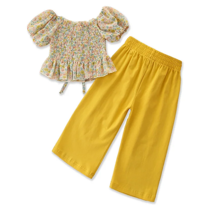 2021 new Ins hot sale summer fashion kids girl clothing sets floral top and flared pant 2pcs baby children girls' clothing set
2021 new Ins hot sale summer fashion kids girl clothing sets floral top and flared pant 2pcs baby children girls' clothing set