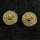 Jeans Buttons Custom Logo Clothing Embossed Vintage Brass Silver Denim Jeans Buttons And Rivets For Garment