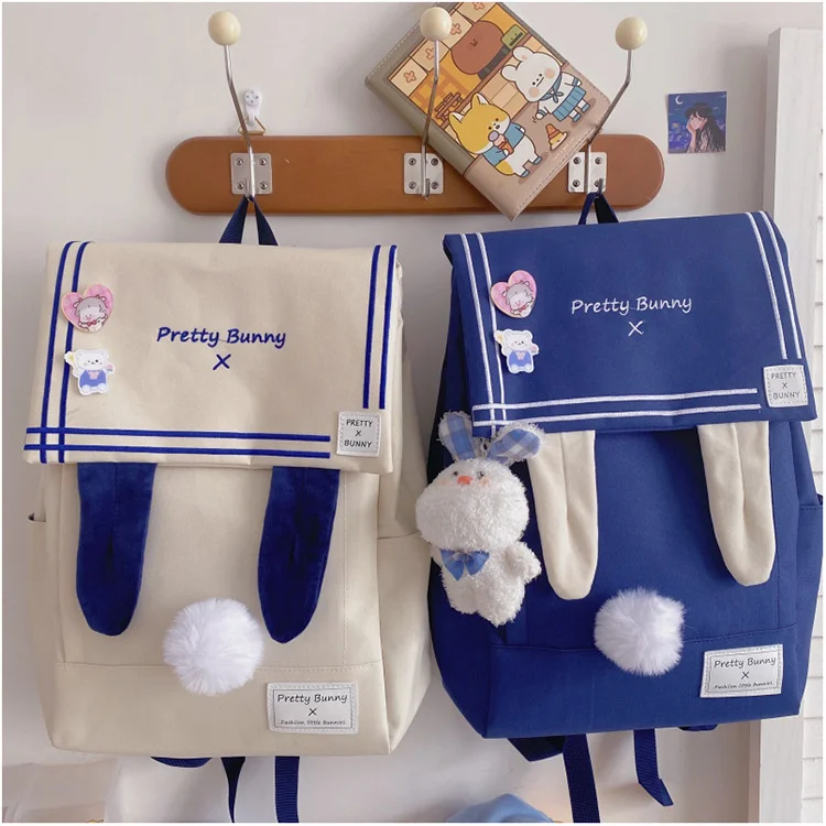 2021 new design female korean children schoolbag large capacity rabbit ear book backpack for college student cartoon cute bag
2021 new design female korean children schoolbag large capacity rabbit ear book backpack for college student cartoon cute bag