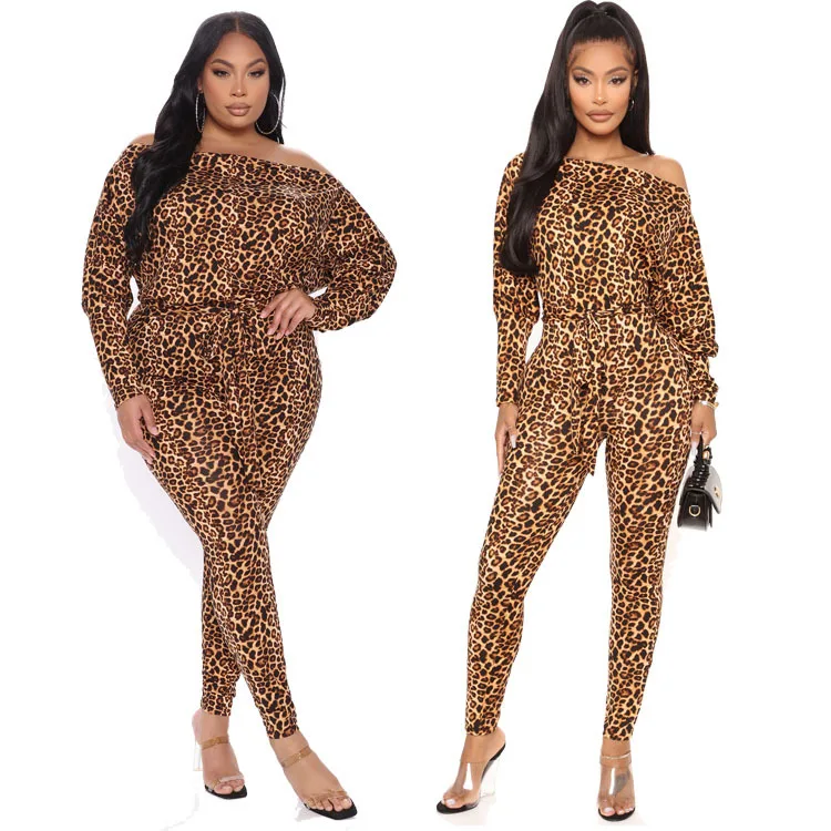 Fashionable Loose Off Shoulder Women 1 Piece Leopard Slim Long Sleeves Corset Jumpsuits Elegant Workout Jumpsuit
Fashionable Loose Off Shoulder Women 1 Piece Leopard Slim Long Sleeves Corset Jumpsuits Elegant Workout Jumpsuit