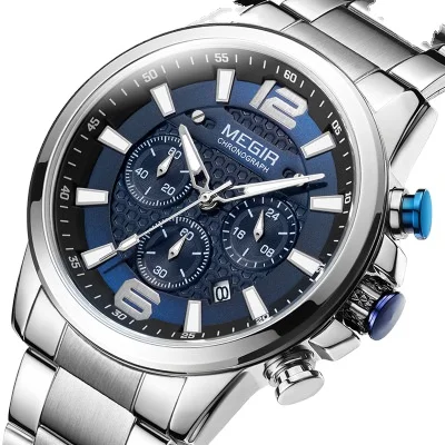 Megir 2156 Fashion Chronograph Watch Quartz Watch Sports Military Watches Stainless Steel Relogio Masculino
Megir 2156 Fashion Chronograph Watch Quartz Watch Sports Military Watches Stainless Steel Relogio Masculino